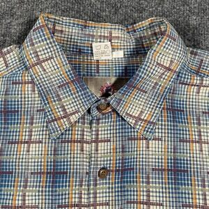 Vintage 90s Territory Ahead Plaid Oversized Camp Button Shirt Mens XL Hong Kong